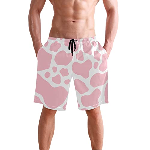 Men's Tropical Palm Leaves Swim Trunks, Quick Dry Beach Board Shorts with Mesh Lining and Pockets2