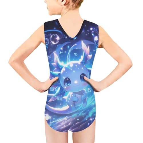 Image of Girls Swimsuits Size 3-14 Kids Summer Sleeveless One Piece Bathing Suit Beach V-Neck