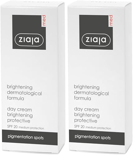 Crema facial de día blanqueadora y protectora SPF 20 de ZIAJA MED (Paquete de 2)