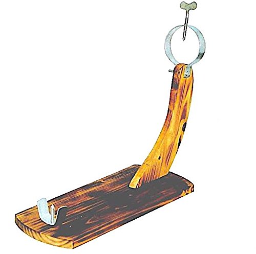 DOBO® Porta Prosciutto morsa Jamon in Legno Vintage Legno con venatura Modello Gondola