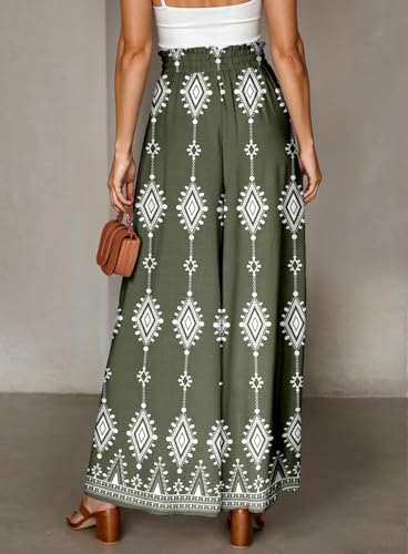 Image of Dokotoo Wide Leg Pants for Women Casual Elastic Waist Drawstring Pants | Lounge Pants Women, Early Fall Fashion, High Waisted, Solid Color, Fashion Business Casual Outfits, Jogging Jogger Pockets