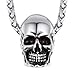 Richsteel Colgante Cráneo Collar de Calavera Acero Inoxidable Color Platino