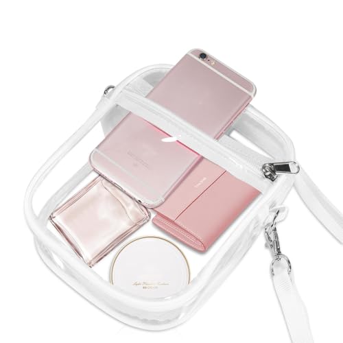 Image of Clear Bag Stadium Approved, Clear Crossbody Purse Bag with Front Pocket for Concerts Sports Events Festivals