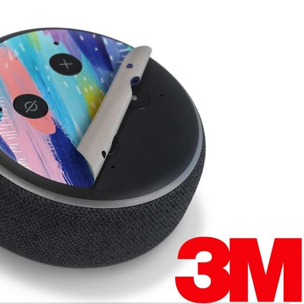 Skinit Decal Audio Skin Compatible with Amazon Echo Dot 3 - Officially Licensed Pink Sparkle Brush Stroke by Etta Vee Design