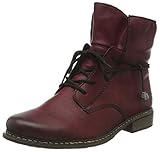 4-Loch-Schnürung Rieker Damen Z4922 Stiefeletten, Rot (Wine 35), 41 EU
