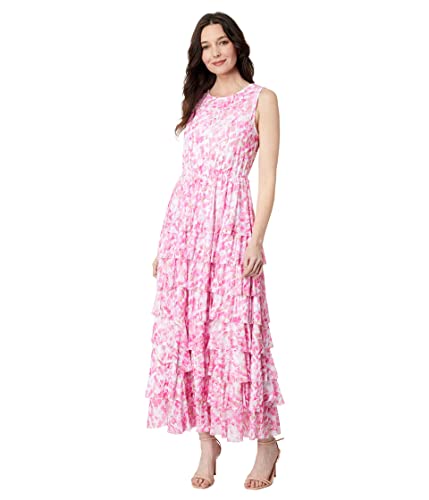 Vince Camuto Mesh Ruffled Maxi Dress