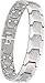 Smarter LifeStyle Extra Strength Titanium Magnetic Bracelet for Men - Adjustable Bracelet Length with Sizing Tool for Perfect Fit, Mens BraceletMens Bracelet (Silver)