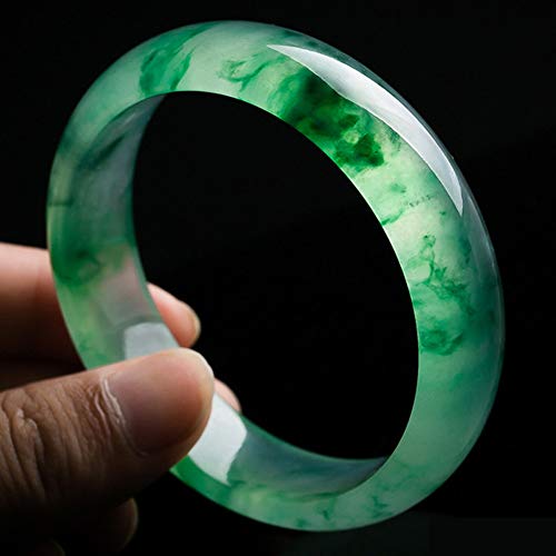 Bracelet en jade à fleur flottante verte naturelle, le cadeau Fengshui idéal en jadéite