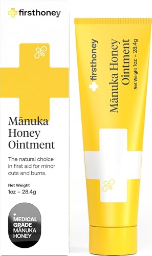 First Honey Wound Healing Ointment [ 1oz - 28.4g ] | 100% Active Leptospermum | Fast Relief & Skin Repair | Manuka Honey from New Zealand | Antibiotic Free Burn Care, Scar Gel, Dressing Aid