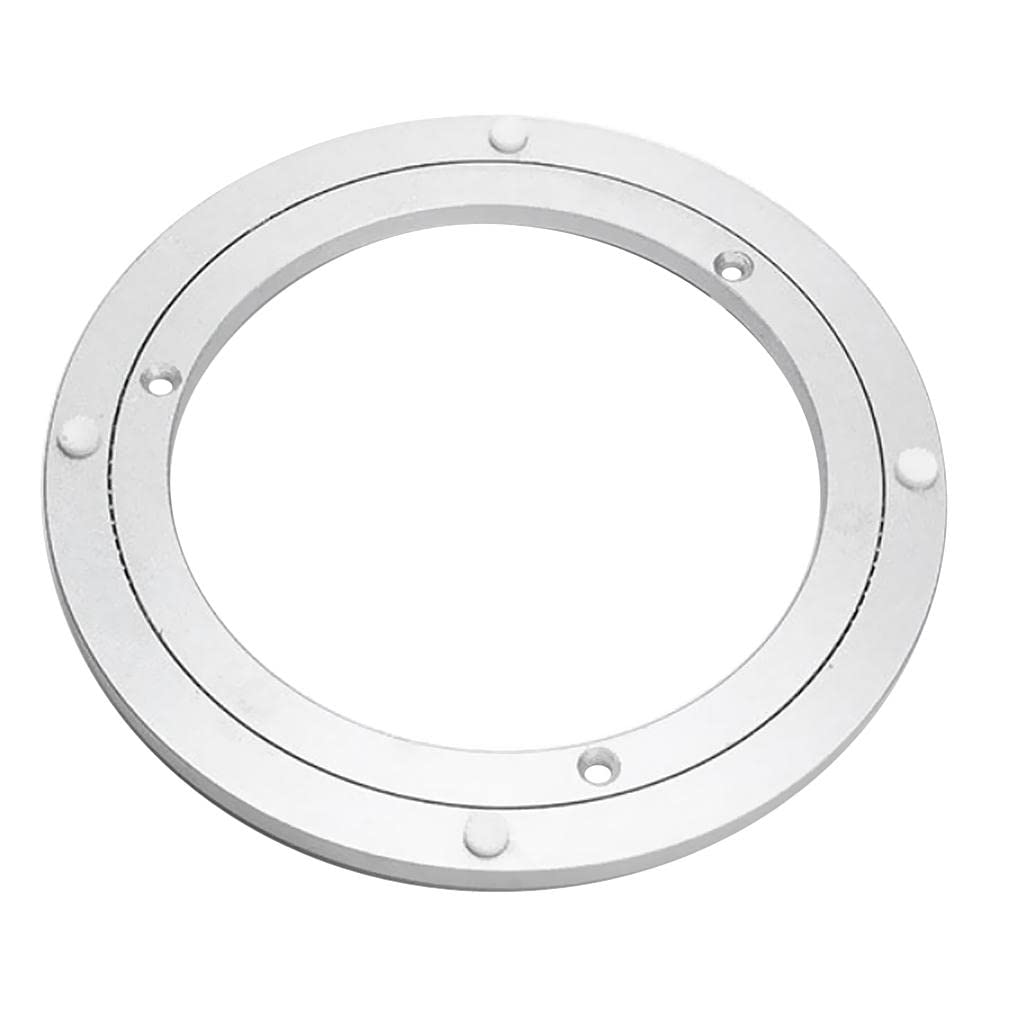 Aluminum Alloy Round Rotating Turntable Bearing Table Silver White 16 inch-image-47