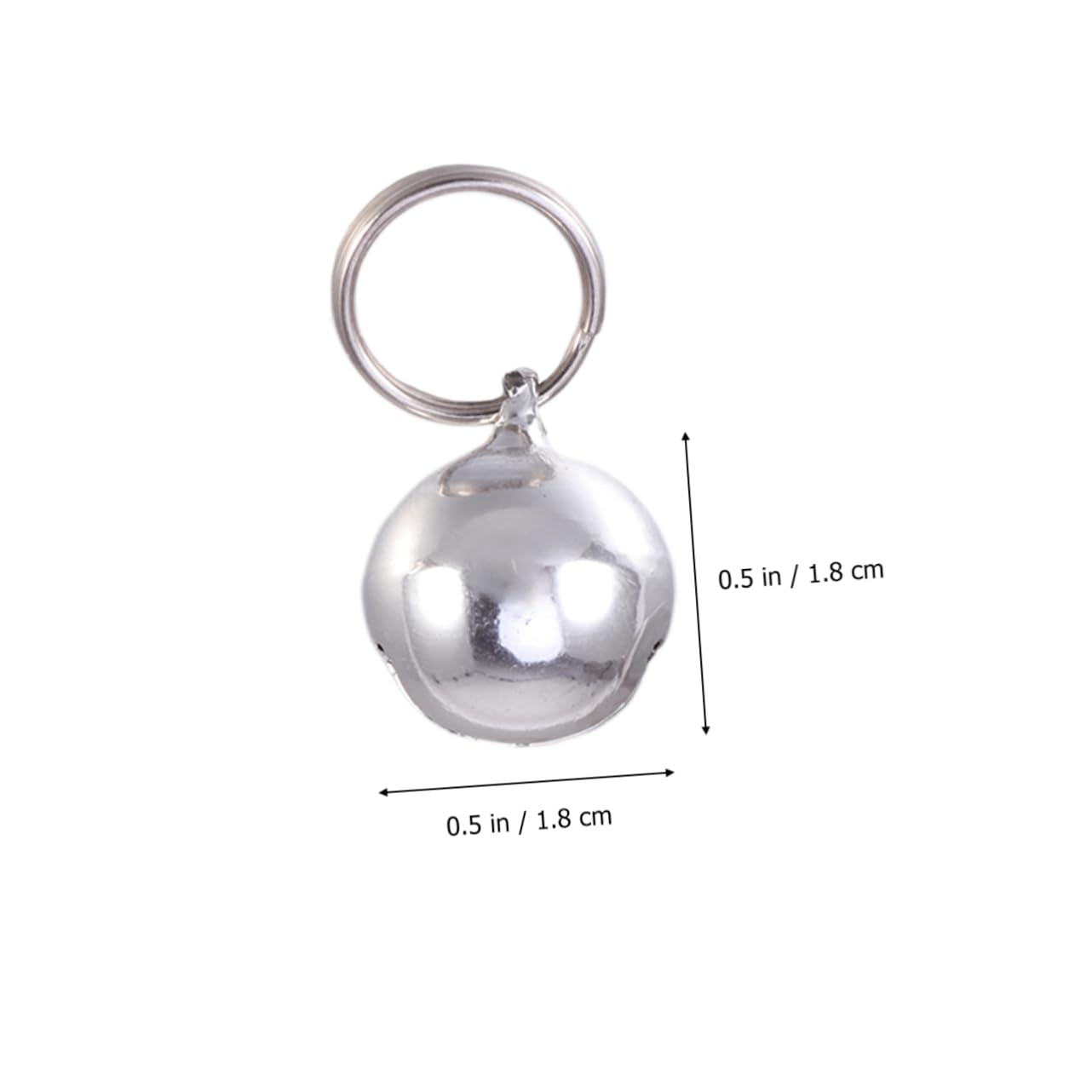 12 pcs Bell Bells Mm Beads Christmas Pet Large Party Small Puppy Collar with Gold Golden+silver for, 18mm, Metal Faux Leather, Metal No Gemstone