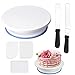 Tortiera Alzata girevole Kit di strumenti per la decorazione di torte, supporto per torta professionale da 10,8 ", utilizzato per fare torte, decorare pasticcini, cottura al forno, set da sei pezzi