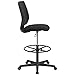 Flash Furniture Harper Ergonomic Mid-Back Mesh Drafting Chair with Black Fabric Seat and Adjustable Foot Ring
