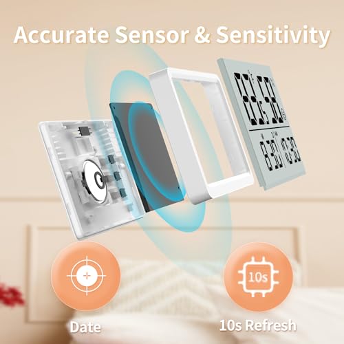 Doomay 5294 Room Thermometer Indoor - Hygrometer Temperature And Humidity Monitor With High Accuracy Sensor Lcd Display Large Display Date Clock thumb #4