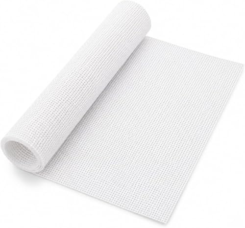 HANGOOGER 13 Mesh Needlepoint Canvas 20 x 18 White Pure Cotton Blank Needlepoint Canvas Stiff Blank Canvas for Needlepoint Embroidery Cross Stitch Suitable for Beginners