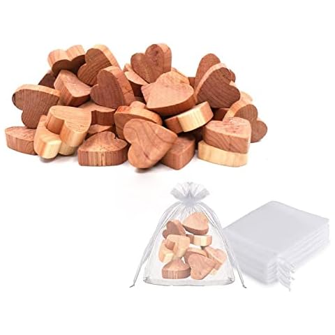HomeDo Cedar Sachets Bags, Cedar Chips for Closets and Drawers, Cedar Blocks for Clothes Storage, Cedar Wood Blocks Hanger (Cedar love-300P) Cover
