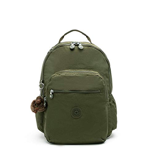 Kipling Seoul Go Large 15' Laptop Backpack Jaded Green Tonal