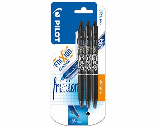 Pilot Clicker stylo roller rétractable effaçable noir 0.7