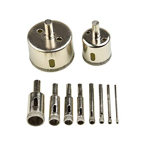 Juego de brocas diamantadas para mármol 10 piezas 3-50 mm miniatura 3