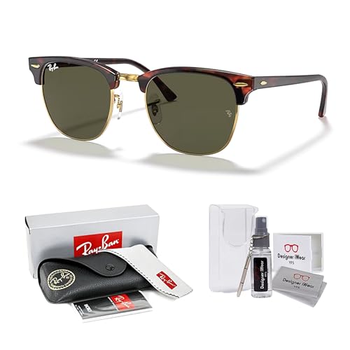 Image of Ray-Ban RB3016 CLUBMASTER Sunglasses For Men For Women +BUNDLE with ACCESSORY EYEWEAR KIT