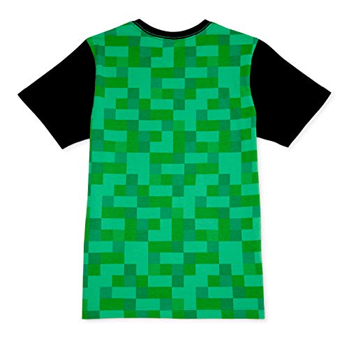 Minecraft Shirt for Boys SSSS Creeper Short Sleeve Tee (XX-Large 18) Green2