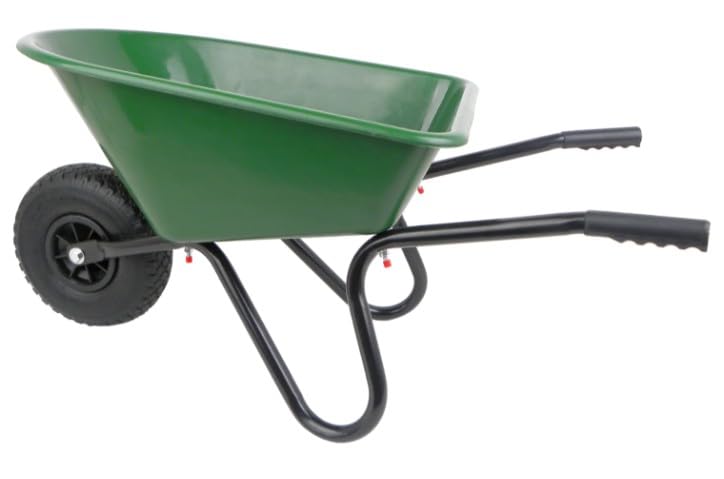 Riposo scorrevole Junior 20 L verde – robusta carriola per bambini per giardino, cortile e stalla – carrello da giardino leggero con vasca stabile, ideale per il trasporto di terra, fogliame, piante e