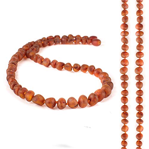 Amber Necklace for Adults Women & Men, Handcrafted of First-Rate Raw Baltic Amber Beads, Natural Immunity Booster, Headache & Migraine, Joint & Arthritis Pain Relief 