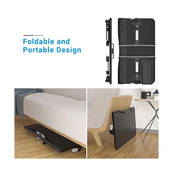 Laptoptisch fürs Bett Couch, COKWEL Betttisch Laptop Tisch Höhenverstellbar mit Schublade, PVC-Leder Notebooktisch… – Bild 7