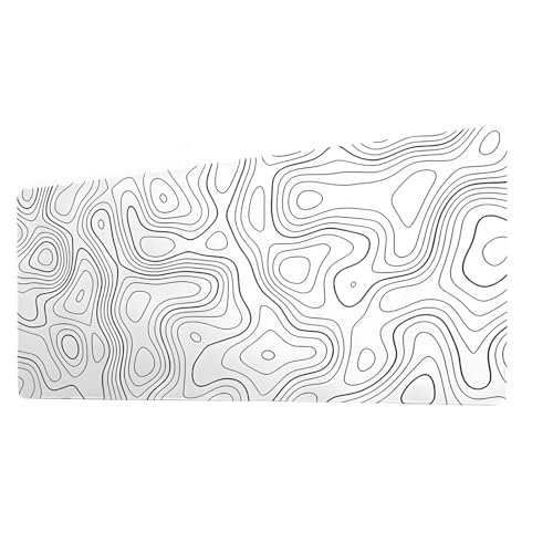 Tapis de souris de jeu XL haut de gamme à motif topographique élégant