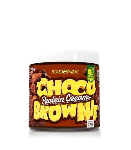 iO.GENIX - Protein Cream | Cremas Proteícas | 250g | 23% de Proteína | Sin Azúcares Añadidos | Avellana (Choco Brownie)