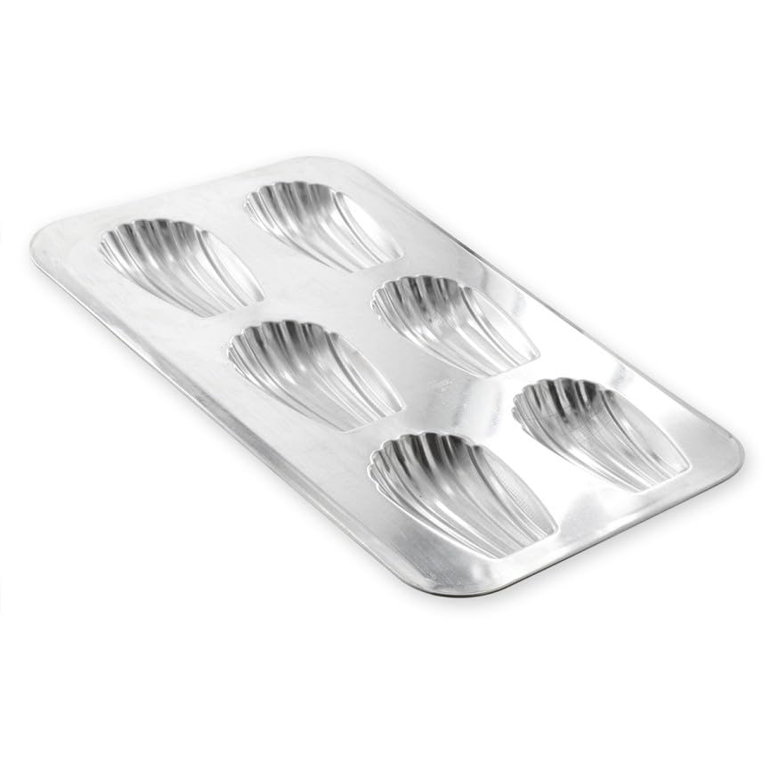 Moule 6 madeleines XL en fer blanc 39.5 cm - Alice Délice