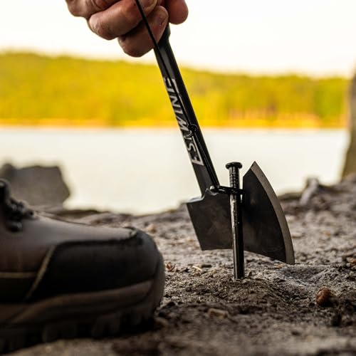 ESTWING Camper's Axe - 14" Hatchet with Forged Steel Construction & Shock Reduction Grip - E6-25A