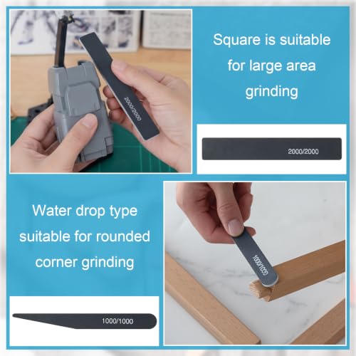Image of Honoson 60 Pcs Sanding Sticks for Plastic Models Set Include 30 Polishing Sticks and 30 Sanding Twig for Wood Models Assorted Metal Tools Accessory Craft Amateur Beginner