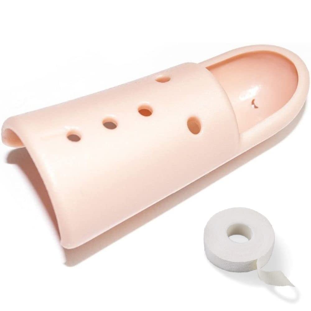 SuperBrace Mallet Finger Splint with Zinc Oxide Tape Complete Support Care Kit Finger Protector Fracture Immobilizer MADE IN UK (5 (7-7.5cm))