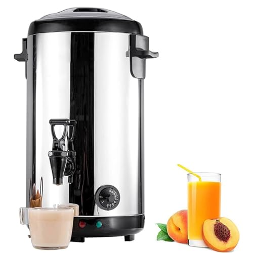 Urna eléctrica para agua caliente, de acero inoxidable 304, con tapa con cierre de seguridad, calentador de agua de 30 a 110 ℃, calentamiento rápido y eficiente transferencia de calor para catering de