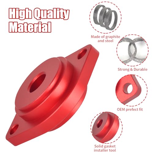 Image of Harley Exhaust Gasket Seal Tool and Tapered Gasket - Fits 1984-2023 Models-20pcs (Red)