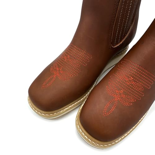 Men's Leather Brown Ankle Western Work Boot4