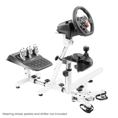 Image of Arozzi Velocita Universal Racing Simulator Cockpit Compatible with Most Racing Sim Gear and Gaming Chairs Collapsible Telescopic and Portable - White