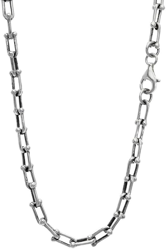 シルバー リンクチェーン ネックレス 約60cm*3 シルバー]リング