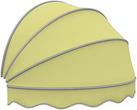 SAJMN Toldo para Ventana Tipo cúpula hemisférica para protección contra la Lluvia y el Sol, 90 x 45 x 45 cm, Color Amarillo