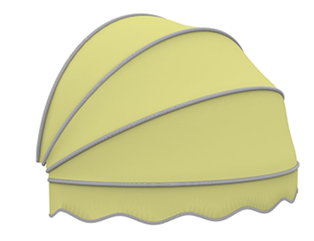GJZQDKX Collapsible Dome Style Window Awning for Rain and Sun Protection Retractable Window Door Canopy with Hemispherical Design 100x50x50cm Yellow