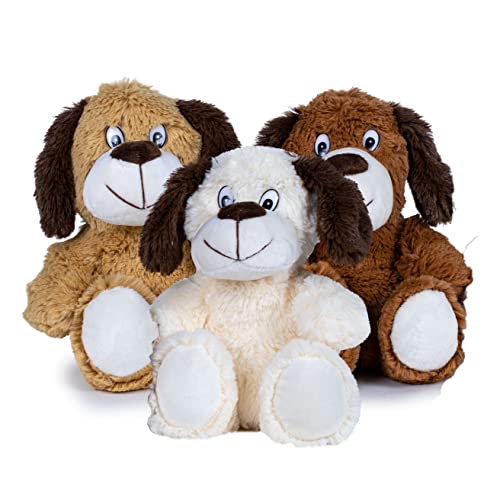 Peluches Baratos | Perro Peluche Oferta 3x1, Incluye 3 Perritos de Peluche de Colores Variados, Peluche Perro de Diseño Tierno y Tacto Muy Suave, Peluches pequeños