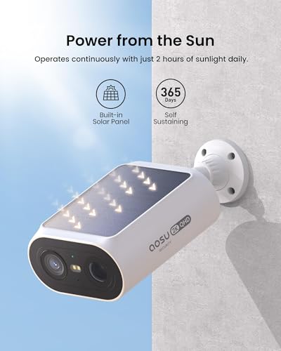 AOSU 2K Solar Security Cameras Installation Kit