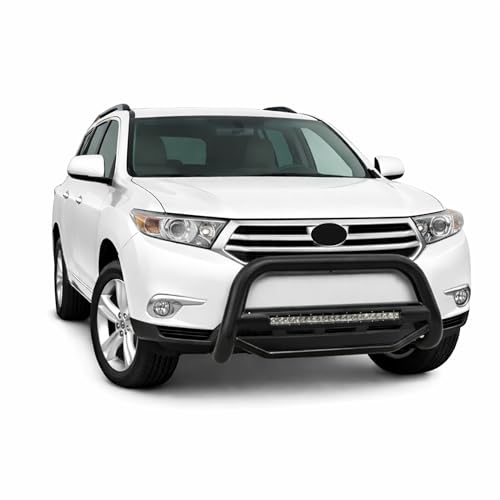 Image of Black Horse MAX Beacon Bull Bar No Skid Plate Black Compatible with 2011-2013 Toyota Highlander-MAB-TOF5207B