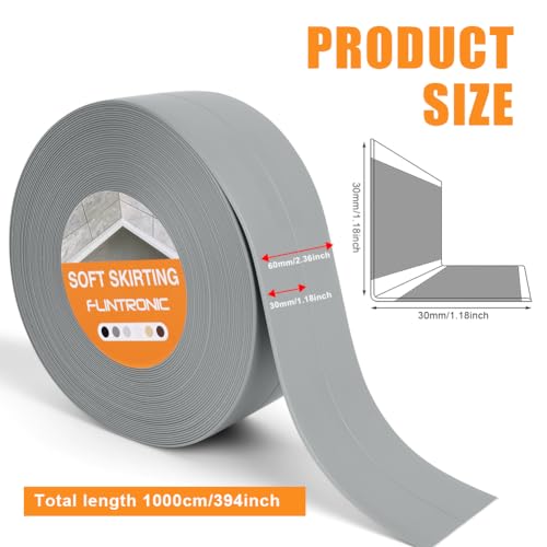 flintronic Bath Sealant Strip, 10m/32.8ft Self Adhesive Sealant Strip, Waterproof, Oilproof and Mildewproof Sealant Tape, Caulk Strip for Kitchen, Sink, Bathroom, Toilet, Wall Corner - Image 3