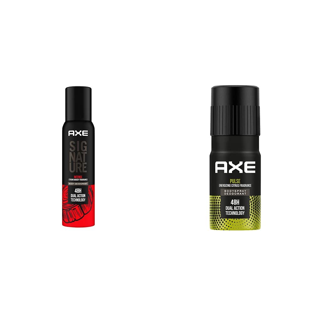Signature Intense Long Lasting No Gas Body Deodorant for Men 154ml and Pulse Long Lasting Deodorant Body Spray for Men 150ml