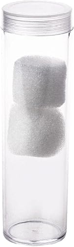 Tubo de almacenamiento de plástico con tapa de rosca para monedas de 1.063 in, contenedor de almacenamiento de juntas, organizador de almacenamiento