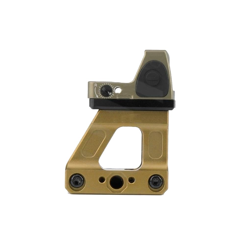 Tactical Mini 3MOA Red Dot Reflex Sight Scope & Fast Optic Riser Mount Combo, 2.26” Optical Centerline Height, Fit 20mm Rail, Tan