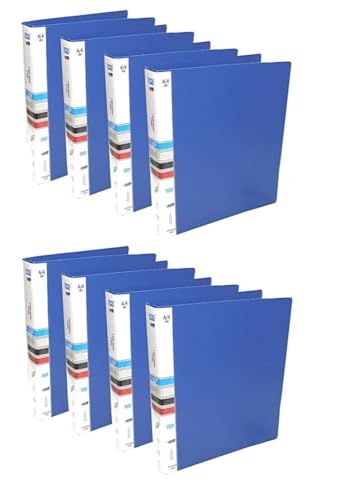Image of 2D Ring Binder File,Plastic File Folder Legal Size Tough & Durable Ring Binder (A /4 2D RING BINDER BLUE- 8)
