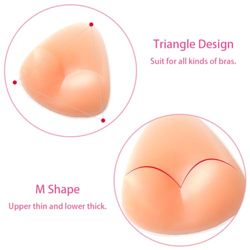 Bra Pad Breast Enhancers, Triangle Silicone Bra Insert Waterproof Bra enhancement for Swimsuit Bikini Sport Bra2